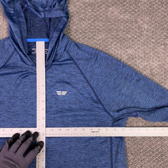 Vineyard Vines Performance Hoodie Men's Large Blue Stretch - Picture 7 of 10